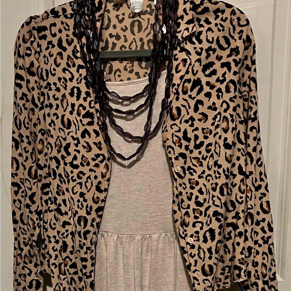 Romper size small with cheetah top size small